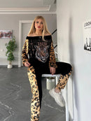 Conjunto Estampado de leopardo