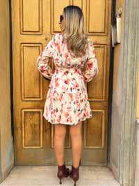 VESTIDO MATIZADO BURDEOS