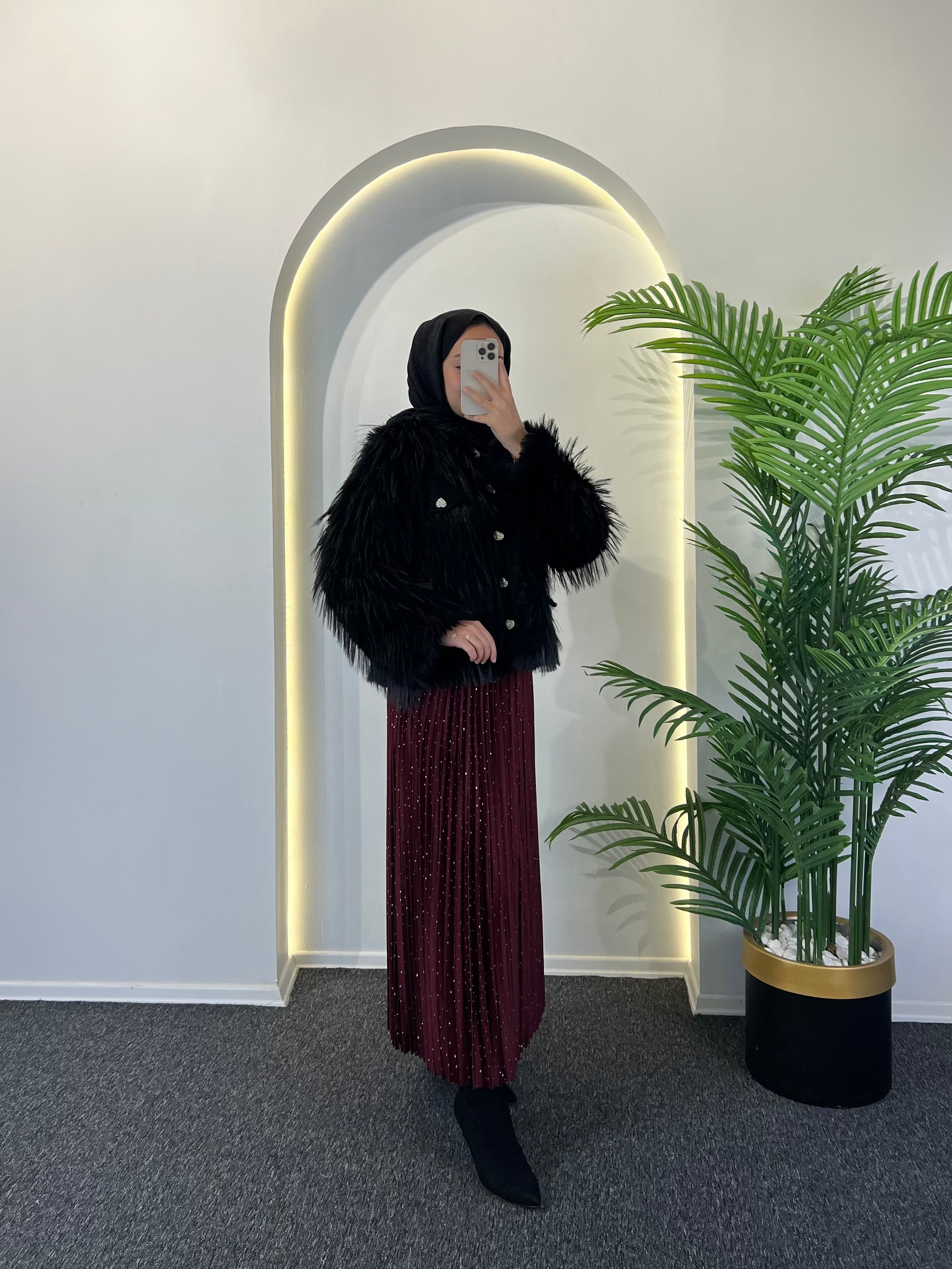 chaqueta de piel de diamante