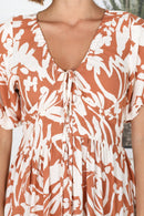 Vestido midi Charis - Vestido con escote en V