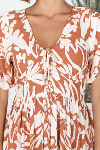 Vestido midi Charis - Vestido con escote en V