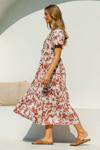 Vestido midi Charis - Vestido con escote en V