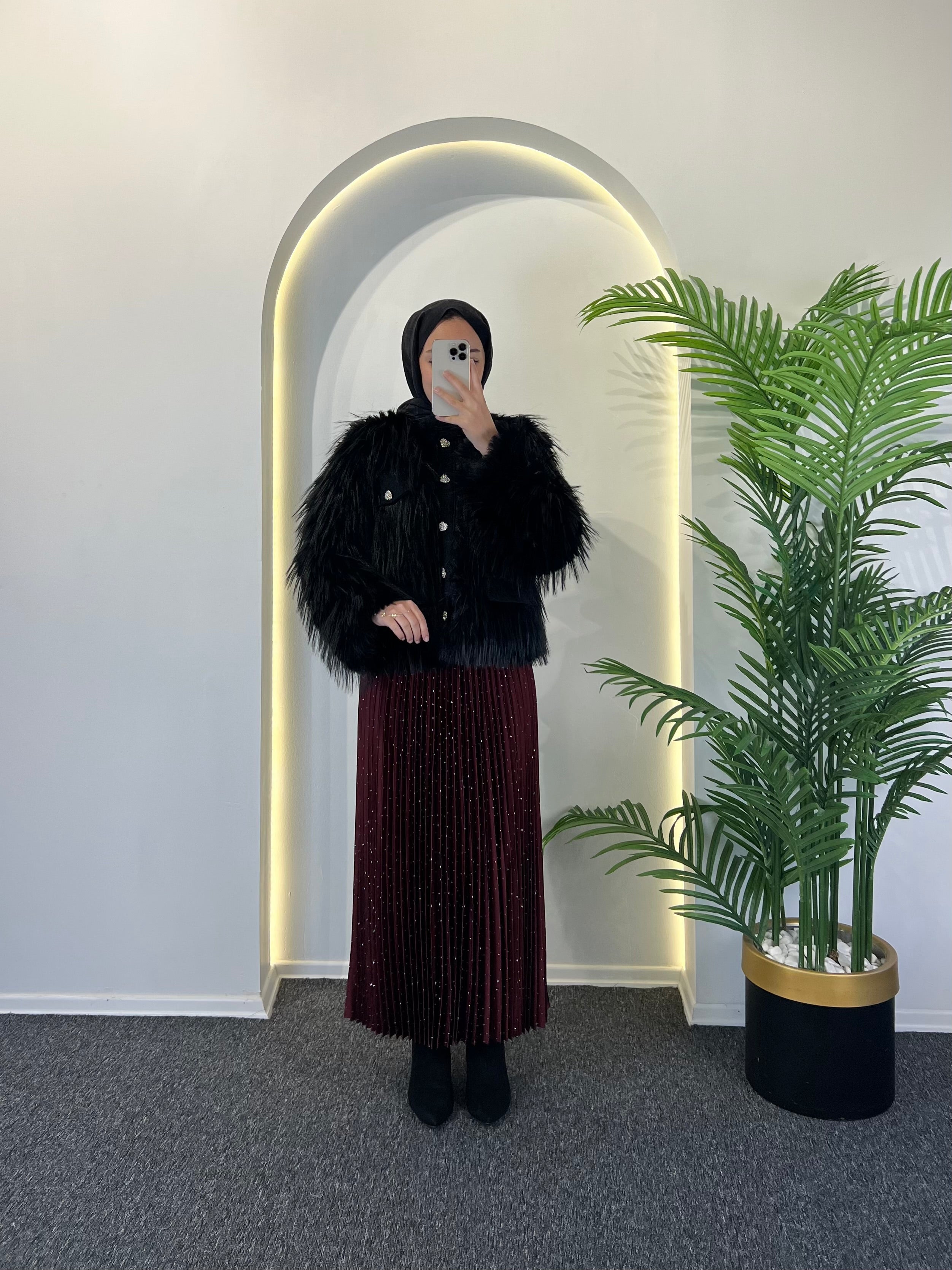 chaqueta de piel de diamante