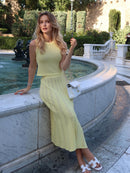 Conjunto de falda midi de punto Ana