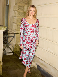 Vestido Gia Estampado De Rosas