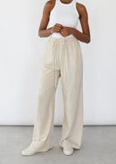 Pantalón de lino primavera-verano