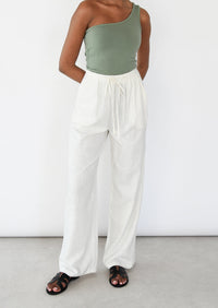 Pantalón de lino primavera-verano