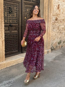 Vestido Tul Estampado Vera