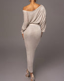 Vestido Largo Elegante de Punto