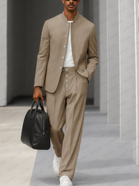 Elegante conjunto de blazer y pantalón