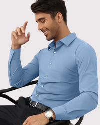 camisa de vestir elástica