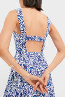 Vestido Estampado Floral De Espalda Abierta