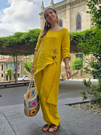 Traje Casual  Boho Chic De Lino