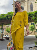Traje Casual  Boho Chic De Lino