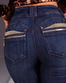 Jeans Glam Con Pedrería