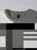 Conjunto de cuello redondo con bloques de color