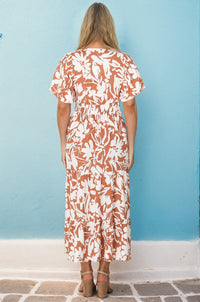 Vestido midi Charis - Vestido con escote en V