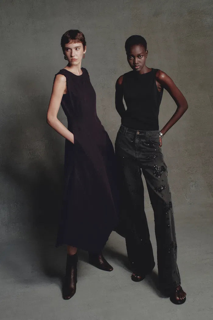 Vaquero Recto con rosas y estrellas