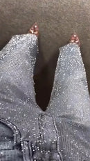 Vaquero Casual estampado de diamantes