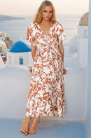 Vestido midi Charis - Vestido con escote en V