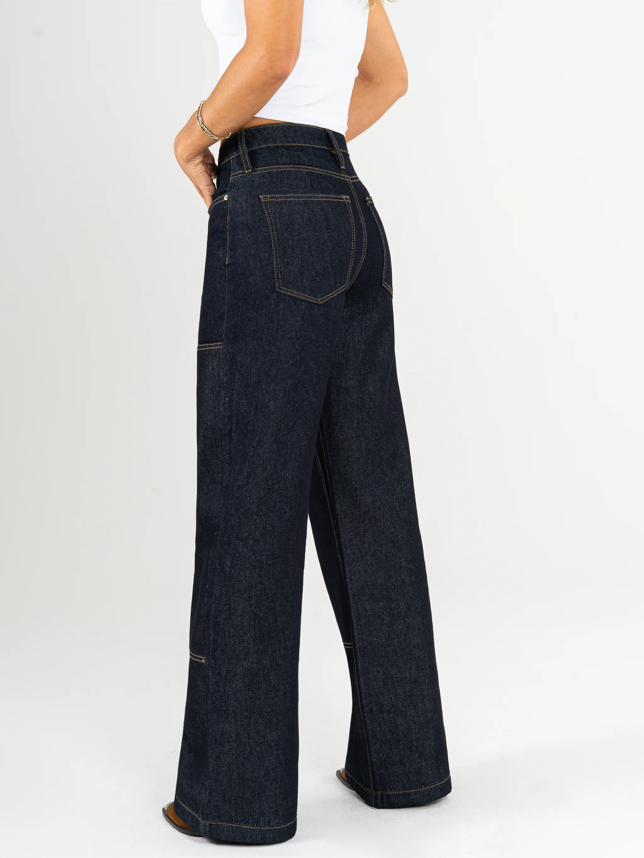 Jean Mom Flare Palazzo