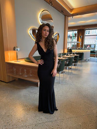 Vestido largo Flora - Negro