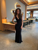 Vestido largo Flora - Negro