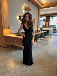 Vestido largo Flora - Negro