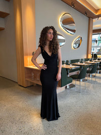 Vestido largo Flora - Negro