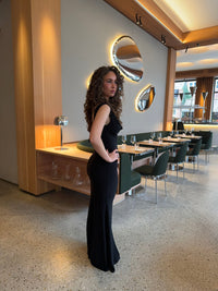 Vestido largo Flora - Negro