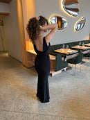 Vestido largo Flora - Negro