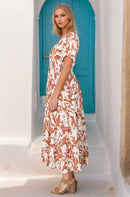 Vestido midi Charis - Vestido con escote en V