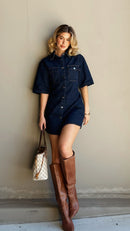 Raz Mini Dress - Dark Denim - Billy J