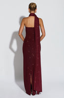 Pandra Maxi Dress - Wine Sparkle Dress Babyboo Fashion Premium Exclusive Design