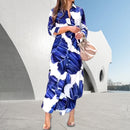 Vestido largo con cuello cruzado