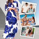 Vestido largo con cuello cruzado