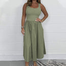 Vestido sin mangas con escote cuadrado