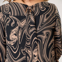 🌸Vestido extra largo con estampado de mármol