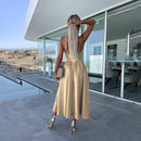 💖Venta limitada 50% de descuento💖Vestido de mujer con tirantes finos y abertura alta