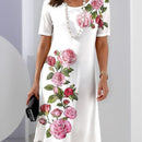 Vestido elegante con estampado floral
