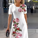 Vestido elegante con estampado floral