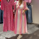 ⏰Venta temporal - 50% de descuento🔥Vestido estampado con cuello en V para mujer