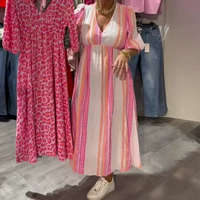 ⏰Venta temporal - 50% de descuento🔥Vestido estampado con cuello en V para mujer