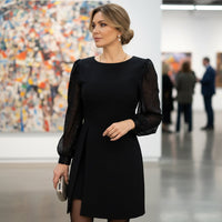 Vestido Midi adornado con lentejuelas