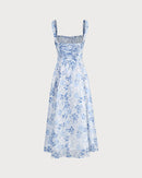 The Tie Ruched Floral Dress Dresses - RIHOAS