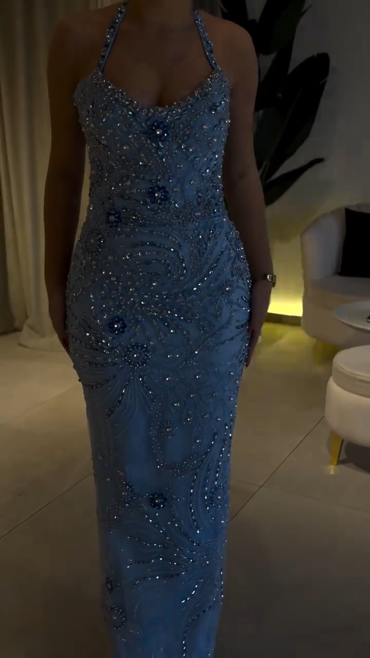 Vestido Glam Largo Diamante