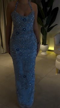 Vestido Glam Largo Diamante