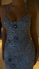 Vestido Glam Largo Diamante