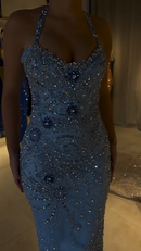 Vestido Glam Largo Diamante