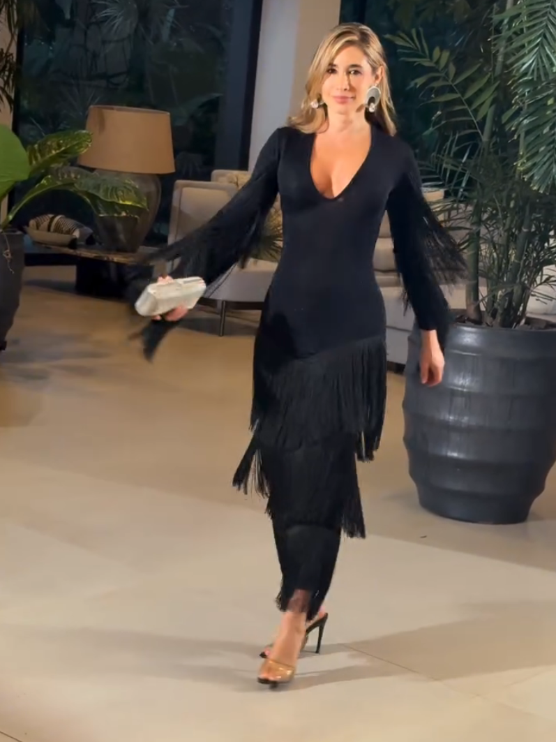 Vestido midi con flecos Charleston